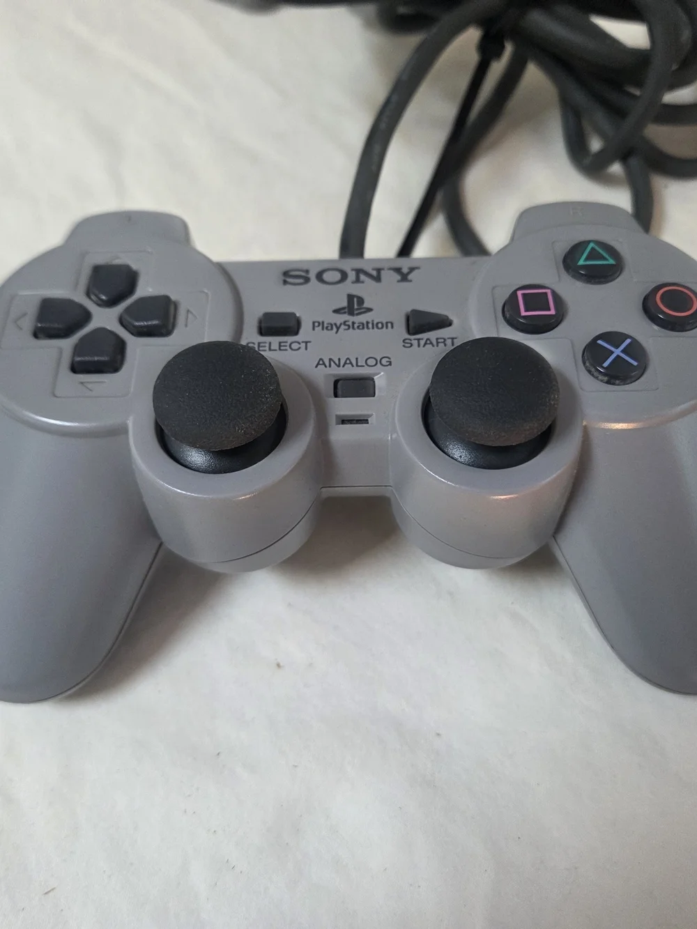 Official Sony PlayStation 1 / 2 PS1 Controller Grey Analog Dual Shock...
